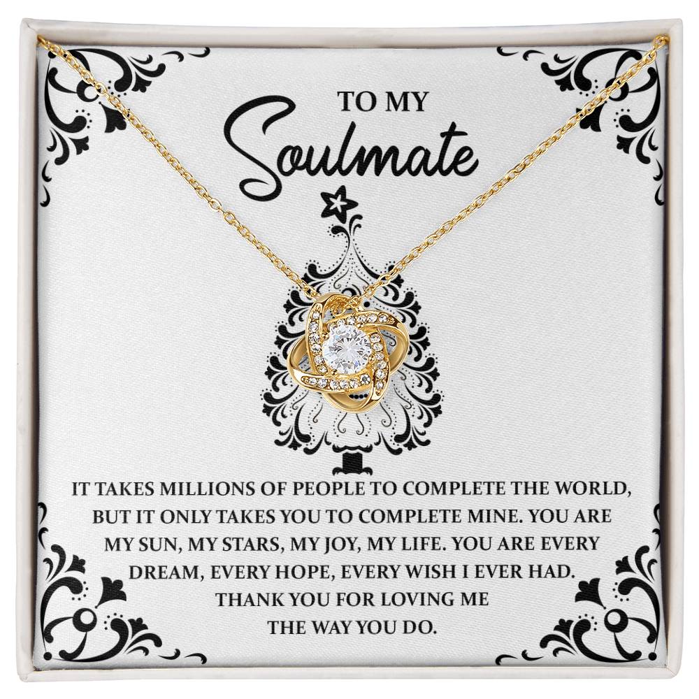Gift for Soulmate - My Sun, Stars and Joy - Love Knot Pendant Necklace - Mallard Moon Gift Shop