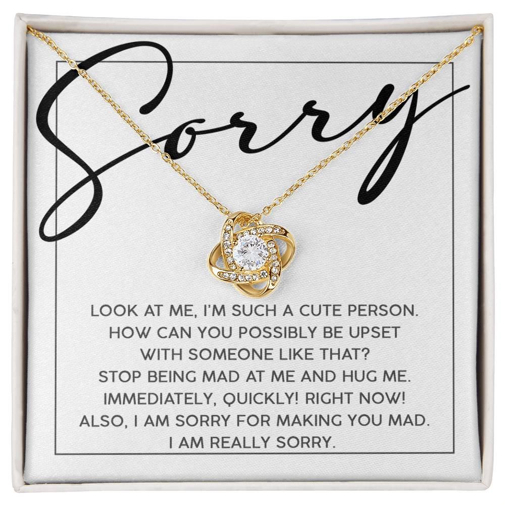 Apology Gift for Girlfriend, Wife, Soulmate - Sorry, Someone Like That - Love Knot Pendant Necklace - Mallard Moon Gift Shop