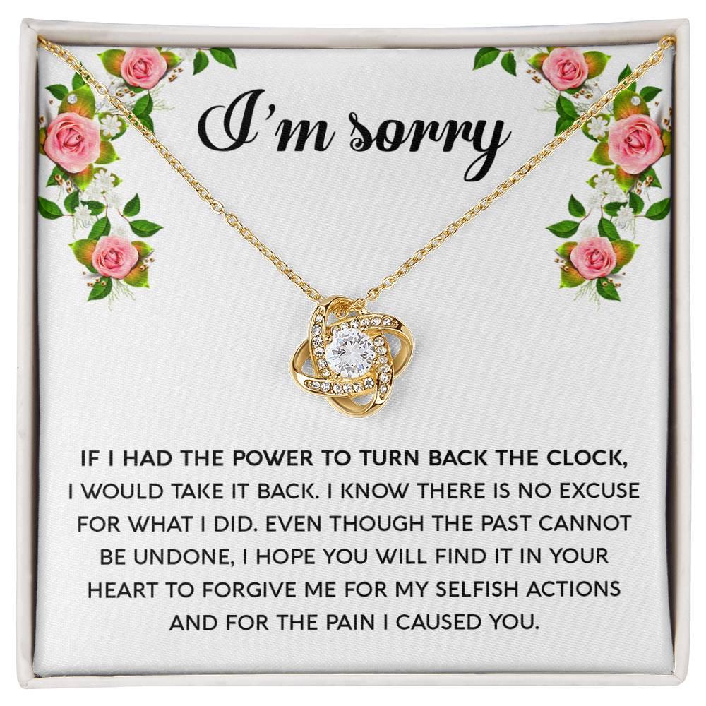 Gift for Girlfriend, Wife - Sorry, Make It Right - Love Knot Pendant Necklace - Mallard Moon Gift Shop