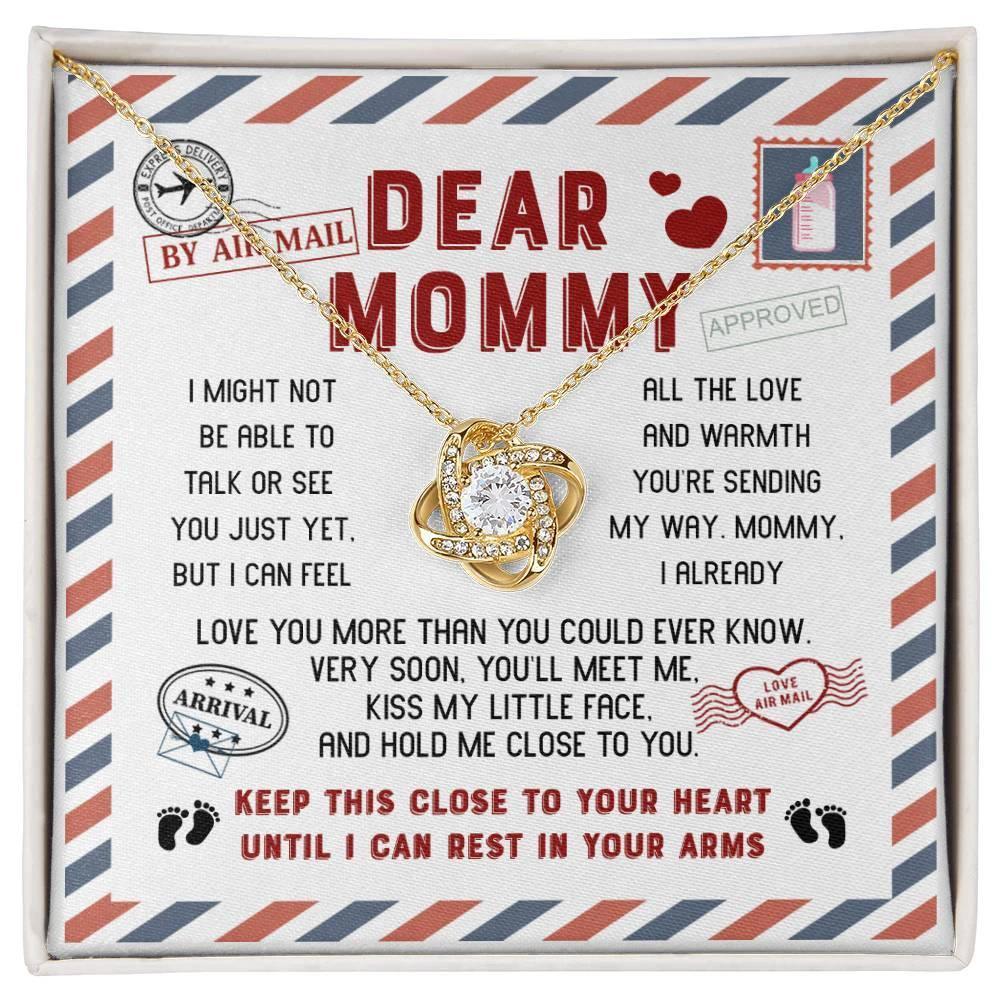 Mommy-Little Face To My Mom - Love Knot Necklace