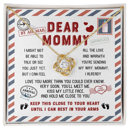 Mommy-Little Face To My Mom - Love Knot Necklace - Mallard Moon Gift Shop