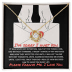 Apology Gift for Girlfriend, Wife, Soulmate-Sorry, Without Thinking - Love Knot Pendant Necklace