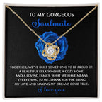 Romantic Gift for Wife or Girlfriend - Love Knot Pendant Necklace with Heartfelt Message for Soulmates