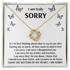 Apology Gift for Girlfriend, Wife, Soulmate - Sorry, Done Better - Love Knot Pendant Necklace