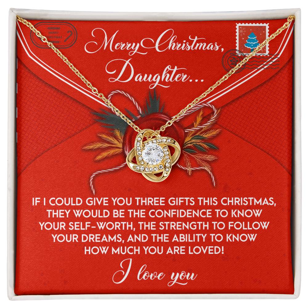 Gift for Daughter - This Christmas - Love Knot Pendant Necklace - Mallard Moon Gift Shop