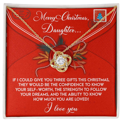Gift for Daughter - This Christmas - Love Knot Pendant Necklace - Mallard Moon Gift Shop