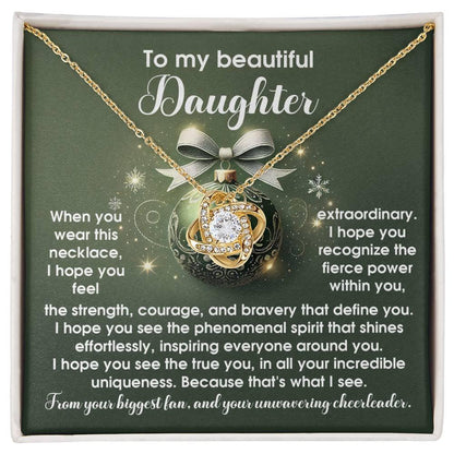 Gift for Daughter - Incredible Uniqueness - Love Knot Pendant Necklace - Mallard Moon Gift Shop