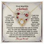 Romantic Anniversary, Valentine's Day Gift for Soulmate, Wife, Girlfriend - Laugh With You - Love Knot Pendant Necklace