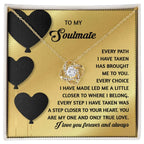 Gift for Soulmate - A Step Closer - Love Knot Pendant Necklace - A Romantic Valentine’s Gift for Your One True Love