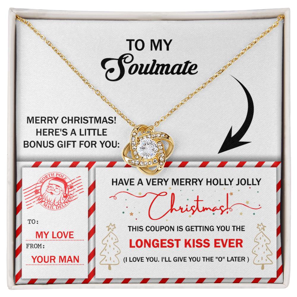 Gift for Soulmate - Christmas Coupon - Love Knot Pendant Necklace - Mallard Moon Gift Shop