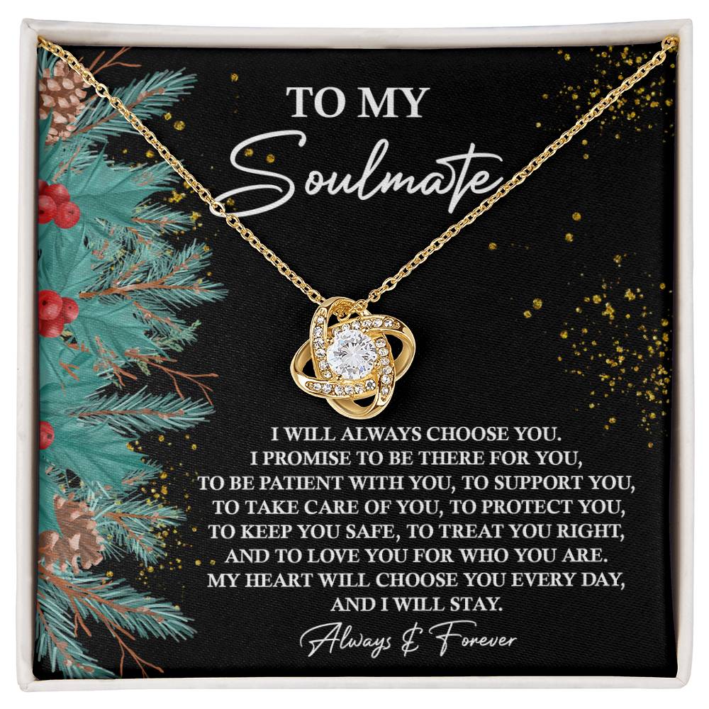 Gift for Soulmate - Treat You Right - Love Knot Pendant Necklace - Mallard Moon Gift Shop