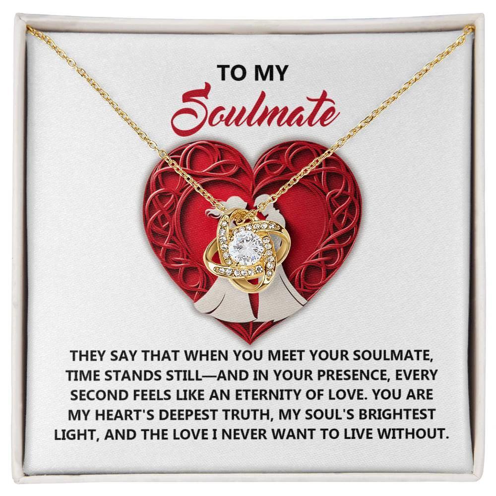 Romantic Anniversary, Valentine's Day Gift for Soulmate, Wife, Girlfriend - Eternity of Love - Love Knot Pendant Necklace