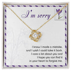 Gift for Girlfriend, Wife - Sorry, Take It Back - Love Knot Pendant Necklace