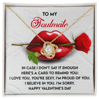 To My Soulmate Love Knot Pendant - Romantic Gift She'll Treasure