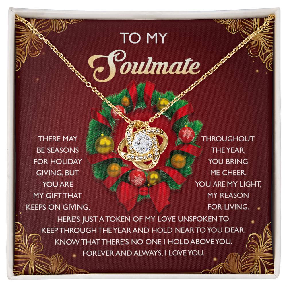 Gift for Soulmate - Bring Me Cheer - Love Knot Pendant Necklace - Mallard Moon Gift Shop
