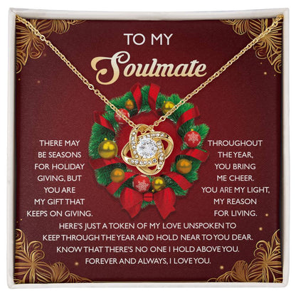 Gift for Soulmate - Bring Me Cheer - Love Knot Pendant Necklace - Mallard Moon Gift Shop