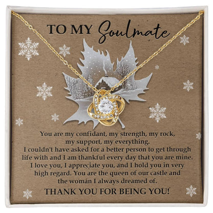 Gift for Soulmate - Our Castle - Love Knot Pendant Necklace - Mallard Moon Gift Shop