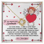 Romantic Anniversary, Valentine's Day Gift for Soulmate, Wife, Girlfriend - Cherish You - Love Knot Pendant Necklace