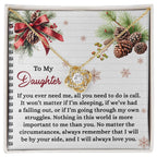 To My Daughter - All You Need To Do Is Call - Love Knot Pendant Necklace Christmas Gift