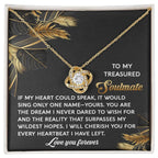 Romantic Anniversary, Valentine's Day Gift for Soulmate, Wife, Girlfriend - Wildest Hopes- Love Knot Pendant Necklace