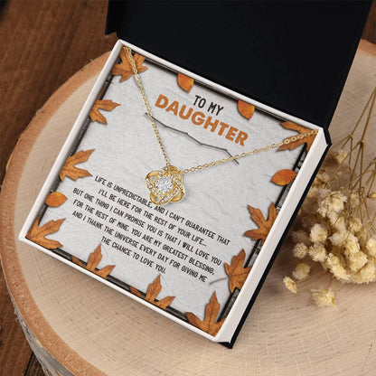 Daughter - My Greatest Blessing - Love Knot Pendant Necklace - Mallard Moon Gift Shop