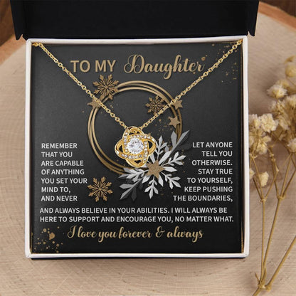 Gift for Daughter - Set Your Mind - Love Knot Pendant Necklace - Mallard Moon Gift Shop