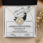 Bridesmaid Proposal Wedding Invite Will You Be My Bridesmaid Love Knot Pendant Necklace