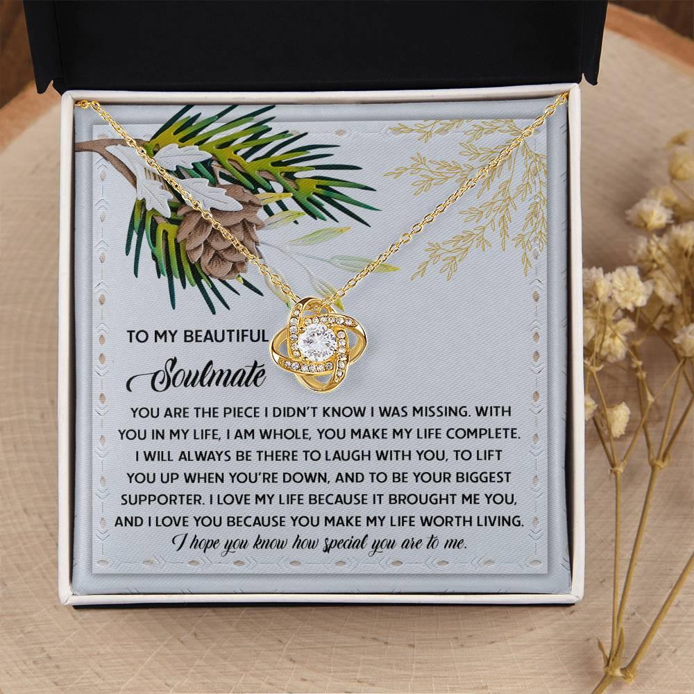 Gift for Soulmate - Biggest Supporter - Love Knot Pendant Necklace - Mallard Moon Gift Shop