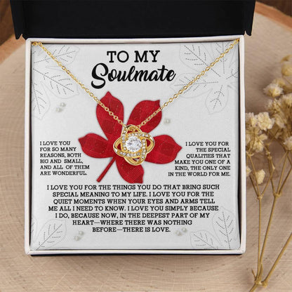 Gift for Soulmate - There Is Love - Love Knot Pendant Necklace - Mallard Moon Gift Shop