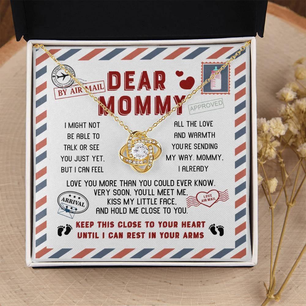 Mommy-Little Face To My Mom - Love Knot Necklace