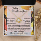 To My Granddaughter – Love Knot Necklace| “I Love You in Every Moment of My Life” Sentimental Message Card | Grandparent Gift