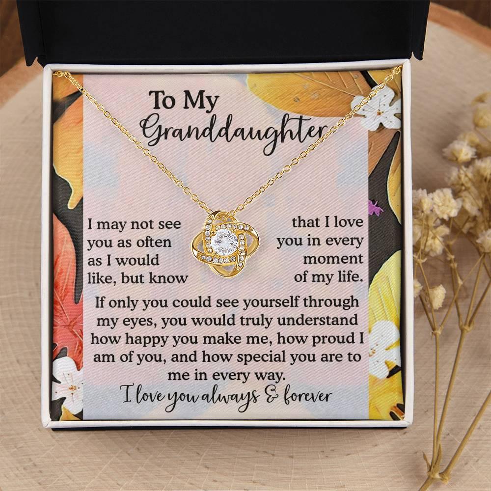 Gift for Granddaughter - In Every Way - Love Knot Pendant Necklace - Mallard Moon Gift Shop