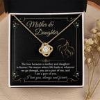 Mother and Daughter- You are a Part Of Me and I am a Part of You Love Knot Necklace