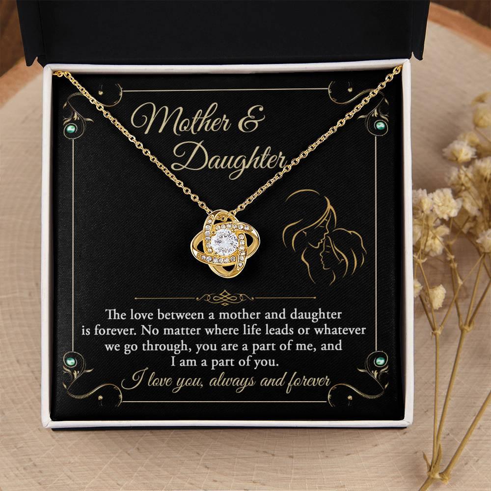 Mother and Daughter- You are a Part Of Me and I am a Part of You Love Knot Necklace - Mallard Moon Gift Shop
