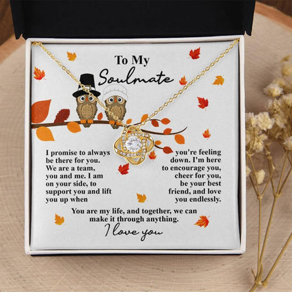 Gift for Soulmate - Love You Endlessly - Love Knot Pendant Necklace - Mallard Moon Gift Shop