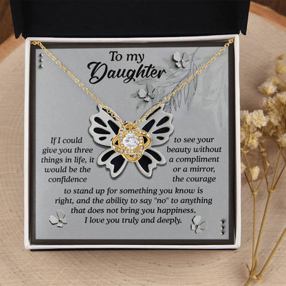 Gift for Daughter - See Your Beauty - Love Knot Pendant Necklace - Mallard Moon Gift Shop