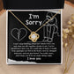 Apology Gift for Girlfriend, Wife, Soulmate - Sorry, Not Just Heard - Love Knot Pendant Necklace - Mallard Moon Gift Shop