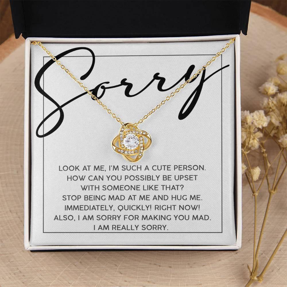 Apology Gift for Girlfriend, Wife, Soulmate - Sorry, Someone Like That - Love Knot Pendant Necklace