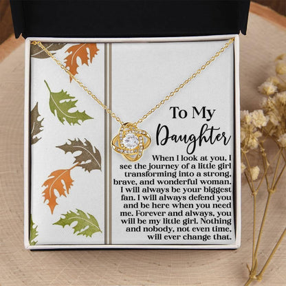 Gift for Daughter - Biggest Fan - Love Knot Pendant Necklace - Mallard Moon Gift Shop