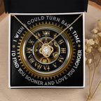 Wife Wedding Day. Anniversary, Birthday Gift - Turn Back Time - Love Knot Pendant Necklace