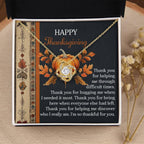 Thanksgiving Gift for Her – “Through Difficult Times” Love Knot Necklace with Message Card | Gratitude Gift for Her