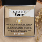 Apology Gift for Girlfriend, Wife, Soulmate - Sorry, Don't Keep Me Apart - Love Knot Pendant Necklace