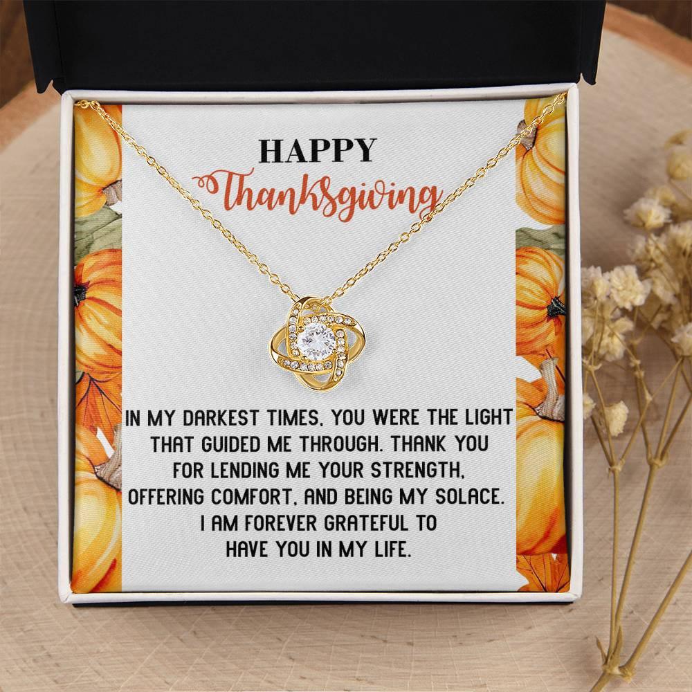 Gift for Thanksgiving - Guided Me Through - Love Knot Pendant Necklace - Mallard Moon Gift Shop