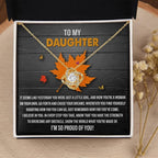 Gift for Daughter -As Far As You Can Go - Love Knot Pendant Necklace
