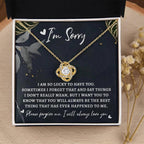 Apology Gift - Sorry, The Best Thing - Love Knot Pendant Necklace
