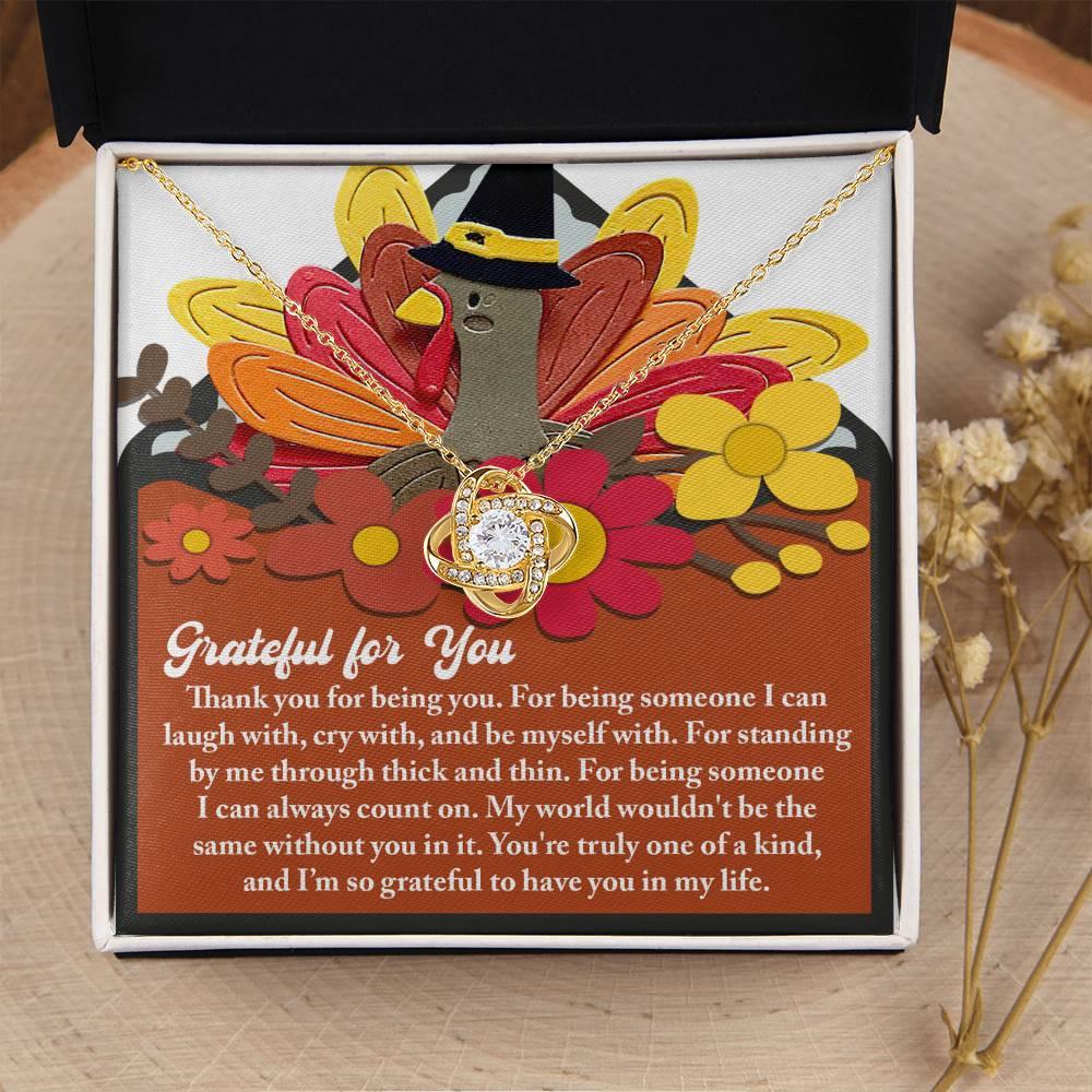 Gift for Thanksgiving - Being You - Love Knot Pendant Necklace - Mallard Moon Gift Shop
