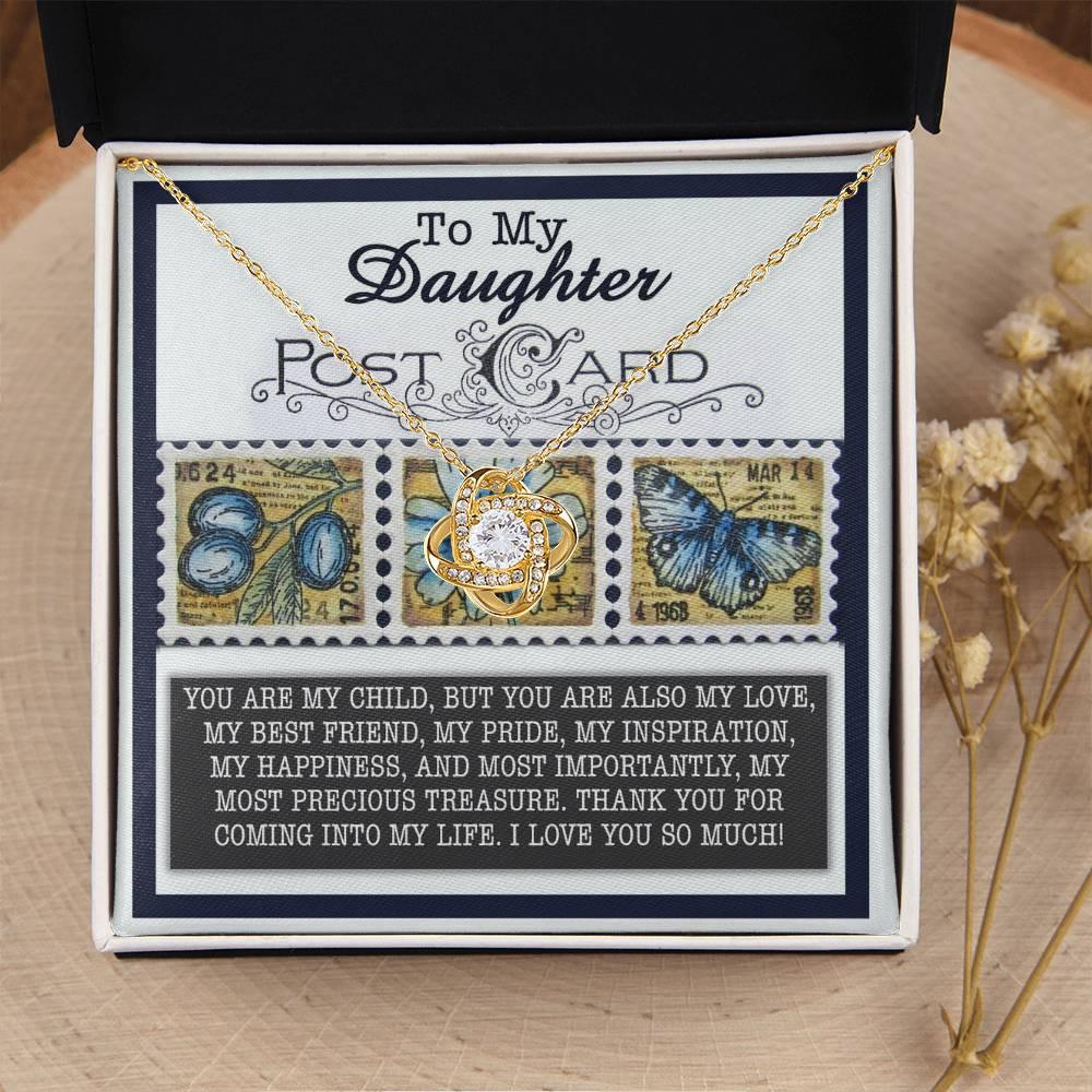 Gift for Daughter - Precious Treasure - Love Knot Pendant Necklace - Mallard Moon Gift Shop