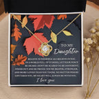 To My Daughter- I Believe in You - Love Knot Pendant Necklace