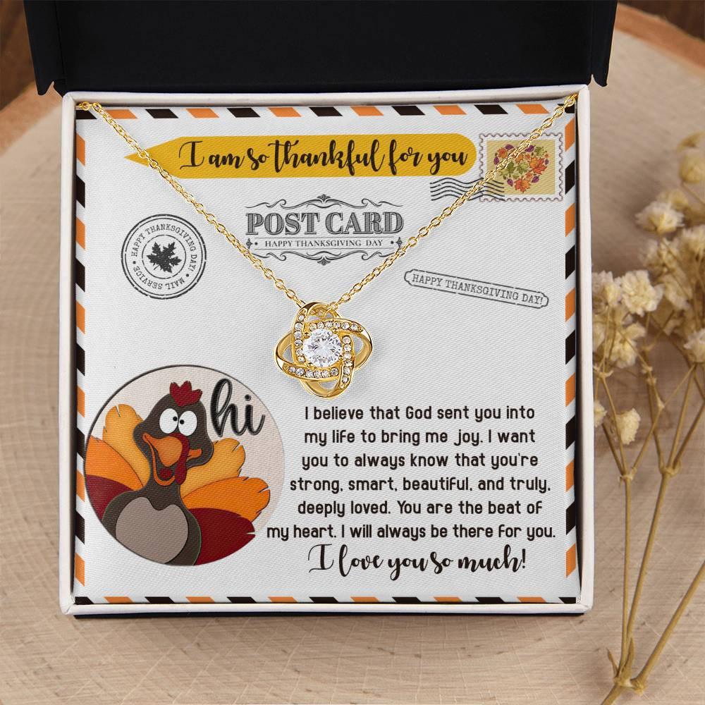 Gift for Thanksgiving - The Beat - Love Knot Pendant Necklace - Mallard Moon Gift Shop