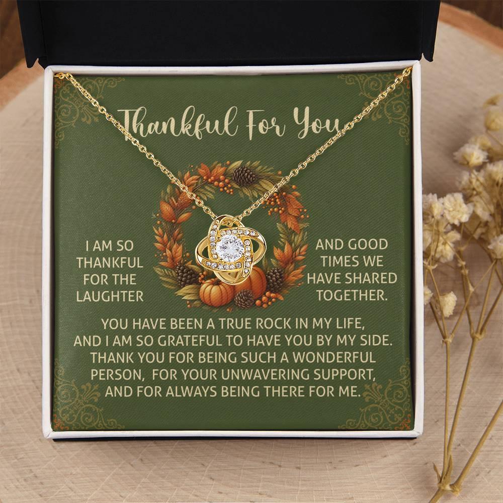 Gift for Thanksgiving - By My Side - Love Knot Pendant Necklace - Mallard Moon Gift Shop